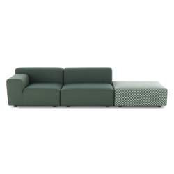 PLASTICS OUTDOOR LIBERTY 2 Seater + 1 Pouf Obi Check SAGE | Canapés | Kartell