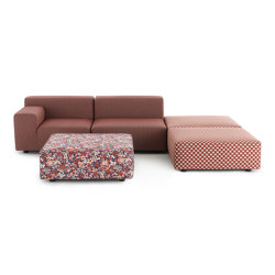 PLASTICS OUTDOOR LIBERTY 2 Seater + 3 Pouf RUSSET | Divani | Kartell