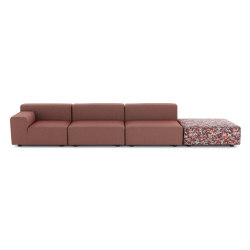 PLASTICS OUTDOOR LIBERTY 3 Seater + 1 Pouf Artemis RUSSET | Sofás | Kartell