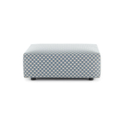 Plastics Outdoor Liberty Pouf Obi Check Blu | Pouf | Kartell