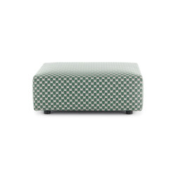 PLASTICS OUTDOOR LIBERTY POUF Obi Check SAGE | Poufs | Kartell