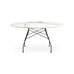 Glossy XXL Marmo Bianco Struttura: Acciaio Nero | Tavoli pranzo | Kartell