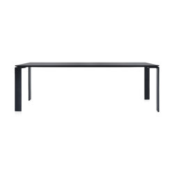 Four Soft Touch Schwarz/Schwarz 223 x 79 cm | Objekttische | Kartell