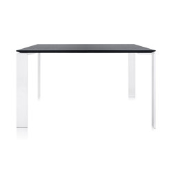 FOUR SOFT TOUCH Square BLACK STRUCTURE: WHITE | Mesas contract | Kartell