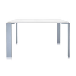 FOUR SOFT TOUCH Square WHITE STRUCTURE: ALLUMINIUM | Mesas contract | Kartell