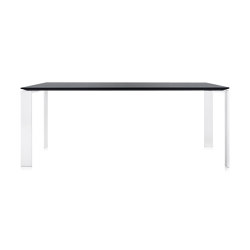 Four Soft Touch Blanco/Negro 190 x 79 cm | Mesas contract | Kartell