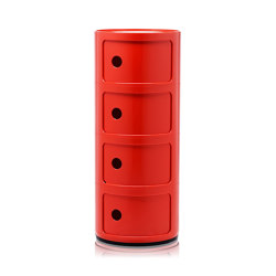 Componibili Classic Rojo 4 Elementos | Mesas auxiliares | Kartell