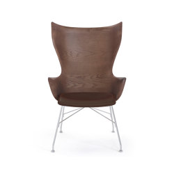 K/WOOD Slatted Ash/Leather Seat DARK WOOD / BLACK |  | Kartell