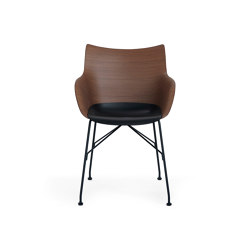 Q/WOOD LEGNO BASIC VENEER DARK WOOD/BLACK | Armchairs | Kartell