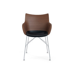 Q/WOOD LEGNO BASIC VENEER DARK WOOD/CHROME | Sessel | Kartell