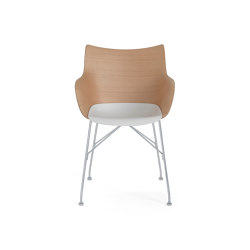 Q/WOOD LEGNO BASIC VENEER LIGHT WOOD/CHROME | Armchairs | Kartell