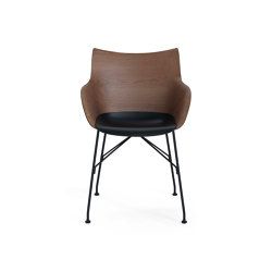 Q/WOOD LEGNO FRASSINO DOGATO DARK WOOD/BLACK | Armchairs | Kartell