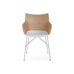 Q/Wood Legno Frassino Dogato Madera Clara/Cromo | Sillones | Kartell