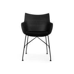 Q/Wood Soft Bois Noir/Noir/Noir | Fauteuils | Kartell