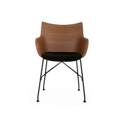 Q/Wood Soft Legno Scuro/Nero/Nero | Poltrone | Kartell