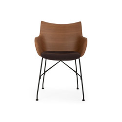 Q/Wood Soft Bois Foncé/Noir/Marron | Fauteuils | Kartell