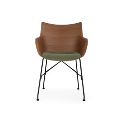 Q/Wood Soft Dark Wood/Black/Green | Armchairs | Kartell