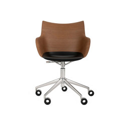 Q/WOOD Wheels DARK WOOD/CHROME | Sillones | Kartell