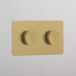 Double 2x Dimmer Switch | Rotary dimmers | Corston Architectural Detail