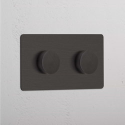 Double 2x Dimmer Switch | Rotary dimmers | Corston Architectural Detail