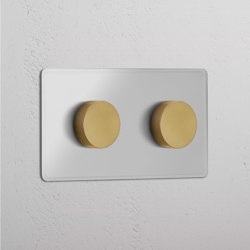 Double 2x Dimmer Switch | Variateurs à bouton rotatif | Corston Architectural Detail