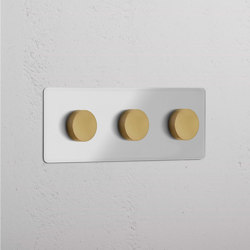 Triple 3x Dimmer Switch | Rotary dimmers | Corston Architectural Detail