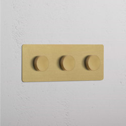 Triple 3x Dimmer Switch | Drehdimmer | Corston Architectural Detail