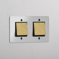 Doppio 2x Interruttore a Bilanciere | Switches | Corston Architectural Detail