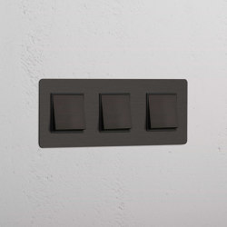 Triple 3x Rocker Switch | Interrupteurs à bascule | Corston Architectural Detail