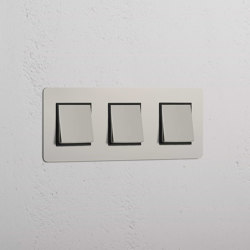 Triple 3x Rocker Switch | Interrupteurs à bascule | Corston Architectural Detail