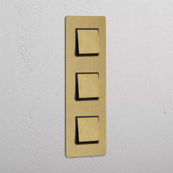 Triplo 3x Interruttore a Bilanciere Verticale | Switches | Corston Architectural Detail