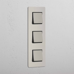 Triplo 3x Interruttore a Bilanciere Verticale | Switches | Corston Architectural Detail