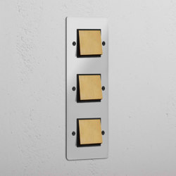 Triplo 3x Interruttore a Bilanciere Verticale | Switches | Corston Architectural Detail