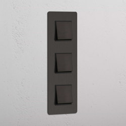 Wippschalter 3x in vertikalem Dreifachrahmen | Switches | Corston Architectural Detail