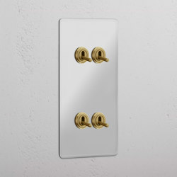 Double 4x Vertical Toggle Switch | Interruttori leva | Corston Architectural Detail