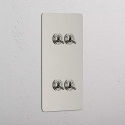 Double 4x Vertical Toggle Switch | Interruptores a palanca | Corston Architectural Detail