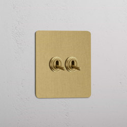 Single 2x Toggle Switch | Interruptores a palanca | Corston Architectural Detail