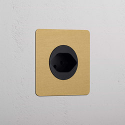 Single Swiss Module Round | Prises norme suisse | Corston Architectural Detail