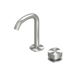 Super | Traditional two-hole countertop mixer group with swivel spout | Grifería para bañeras | Quadrodesign