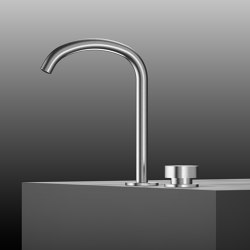 Super | Traditional two-hole countertop mixer group with swivel spout | Rubinetteria vasche | Quadrodesign