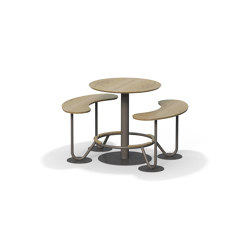 Seamless Bar Seater Round | Table-seat combinations | Green Furniture Concept