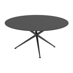 Exes table 160cm round coated aluminium & ceram top | Tavoli pranzo | Royal Botania