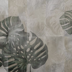 Monstera Tiles Sand | Revêtements muraux / papiers peint | k'moor