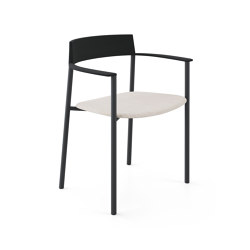 Perxa stackable chair with upholstered seat | Chairs | viccarbe