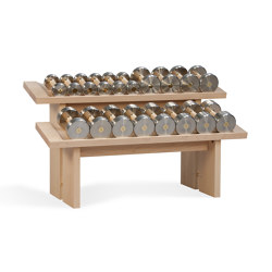 CASCADA Dumbbell Rack in Canadian Maple | Attrezzi fitness | kenko 