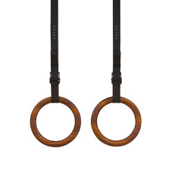 Gym Rings in American Walnut | Attrezzi fitness | kenko 