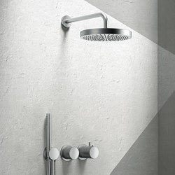 AC/ECLIPSE Aboutwater Boffi e Fantini | Miscelatore termostatico doccia incasso 3/4" - Soffione a pioggia - Braccio doccia - Completo doccia | Shower controls | Fantini