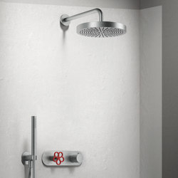 AW/PIPE Aboutwater Boffi e Fantini | Miscelatore termostatico doccia incasso 3/4" - Soffione a pioggia - Braccio doccia - Completo doccia | Shower controls | Fantini