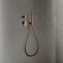 Myo | Built-in shower mixer - Rain showerhead - Shower arm - Shower set | Duscharmaturen | Fantini