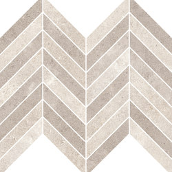 Coquille Chaud Mosaico Chevron | Piastrelle ceramica | Refin